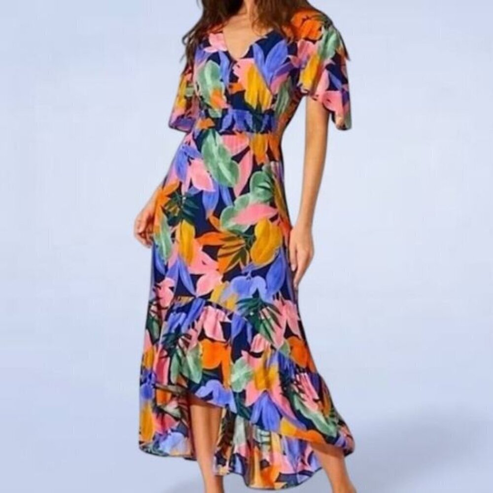 Abel the Label x Anthropologie Tropical Leonard Dress - Size Medium